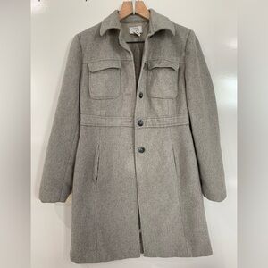 LOFT Gray wool blend Trench Coat size 2 woman’s